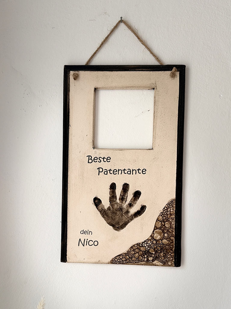 Hand- und Fußabdruck Tafel